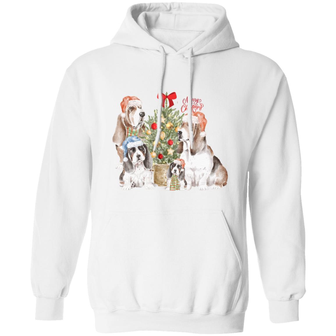 Basset Hound Christmas Pullover Hoodie