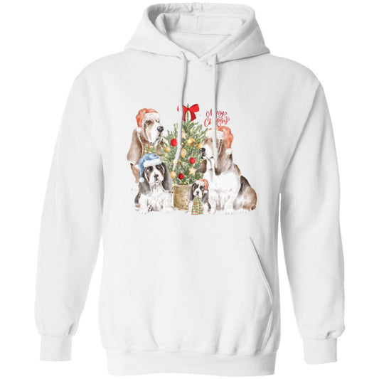 Basset Hound Christmas Pullover Hoodie