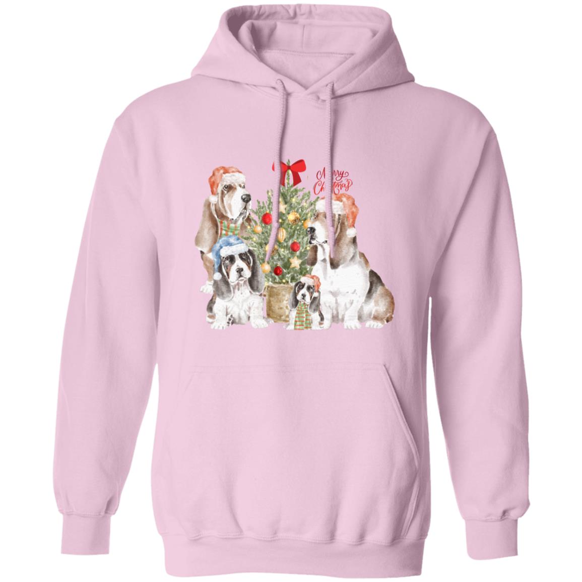 Basset Hound Christmas Pullover Hoodie