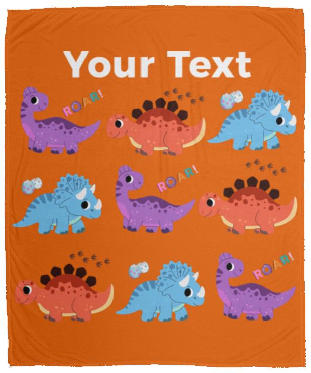 Dinosaur Cozy & Soft Plush Fleece Blanket - 50x60