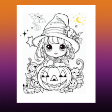 Halloween Coloring Book for Ages 5+