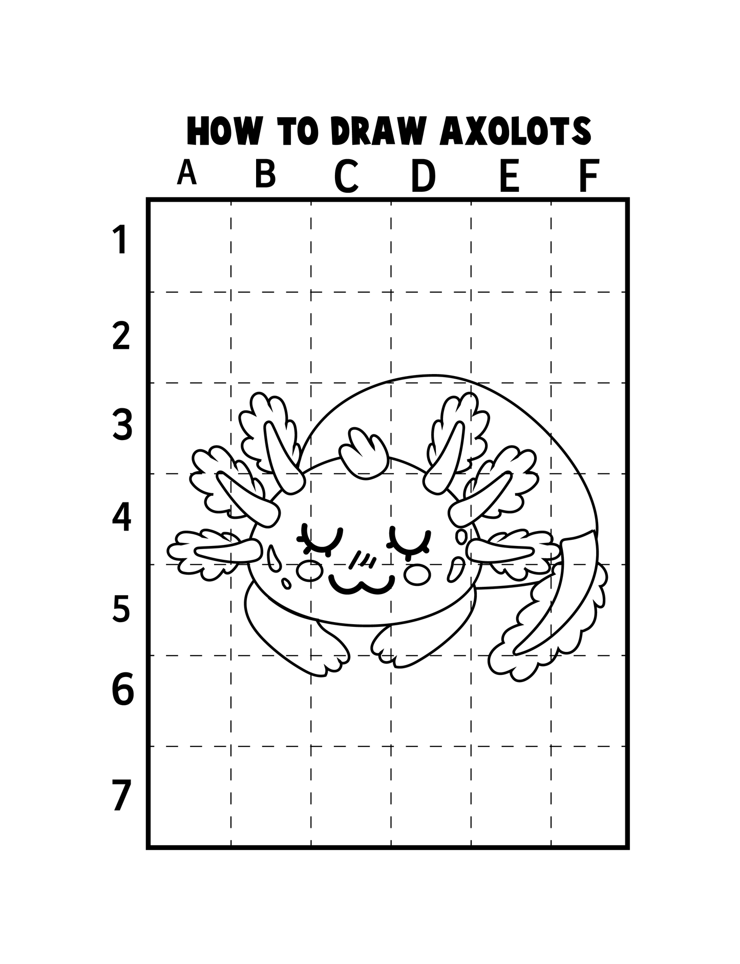 Axolotl Coloring & Learn to Draw Book for Kids and Teens. Over 50 coloring pages plus Bonus Drawing Pages.