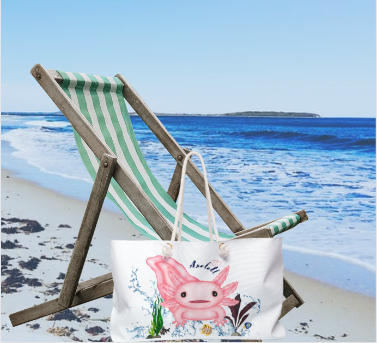 Axolotl-Lovers Delight! Oversized Weekender Tote for Stylish Adventures