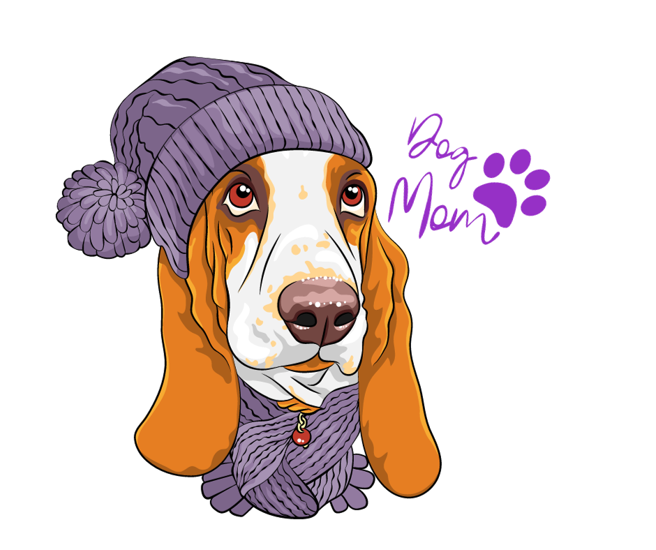 Basset Dog Mom Zip Up Hooded Sweatshirt