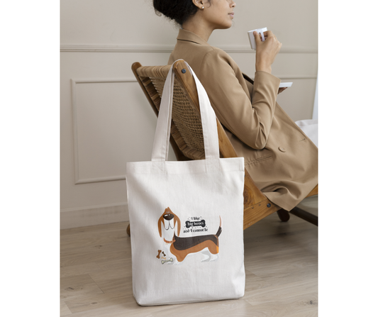 Basset Hound Big Bones Canvas Tote Bag