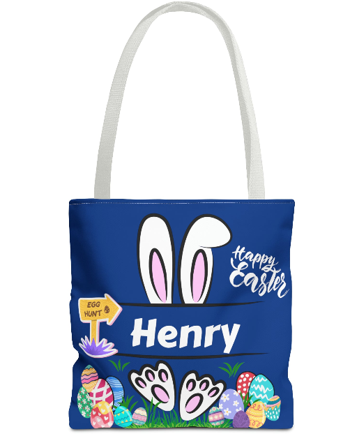 Personalized Easter Egg Collecting Bag with your Child's name on it.