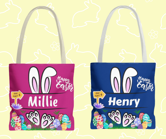 Personalized Easter Egg Collecting Bag with your Child's name on it.