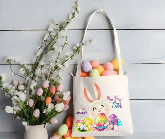 Personalized My First Easter Tote Bag