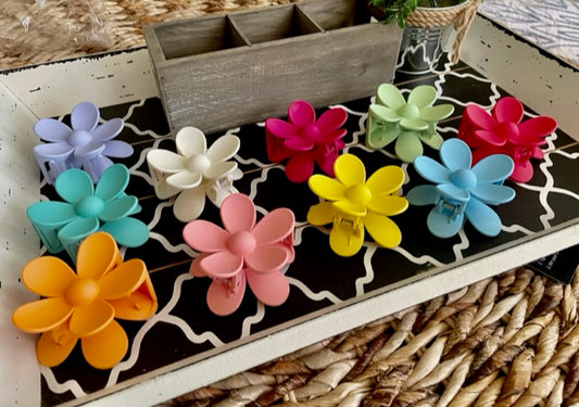 Flower Hair Clips- Size 2.8 x 1.7