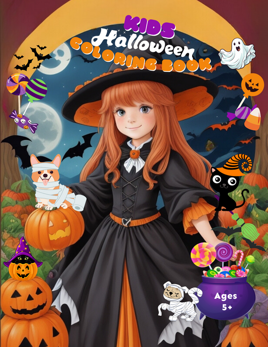 Halloween Coloring Book for Ages 5+