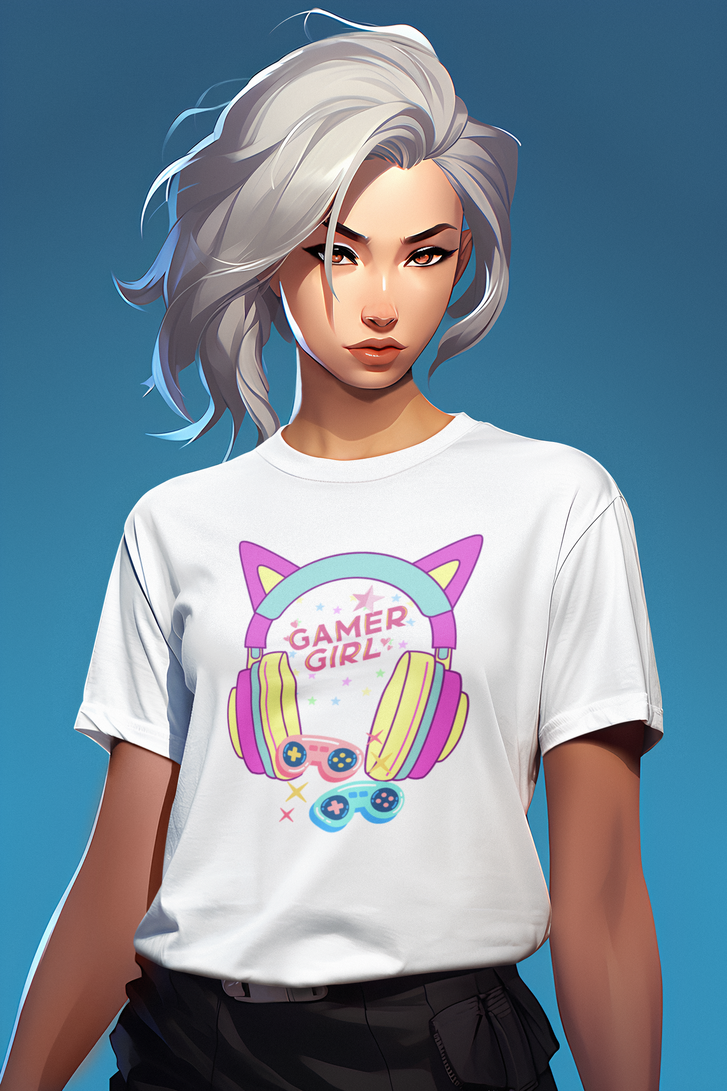 Youth Gamer Girl Tee Shirt- Let's Game!