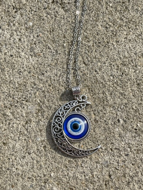 Moon Evil Eye Necklace