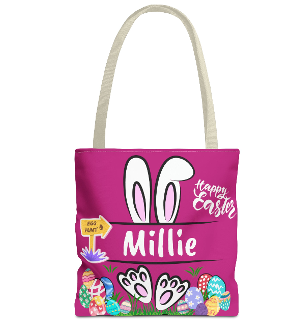 Personalized Easter Egg Collecting Bag with your Child's name on it.