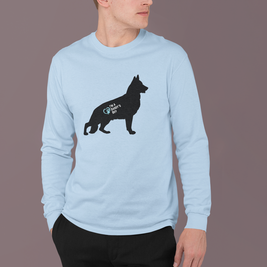 German Shepherd "I'm a Daddy's Boy" Long Sleeve Cotton T-Shirt