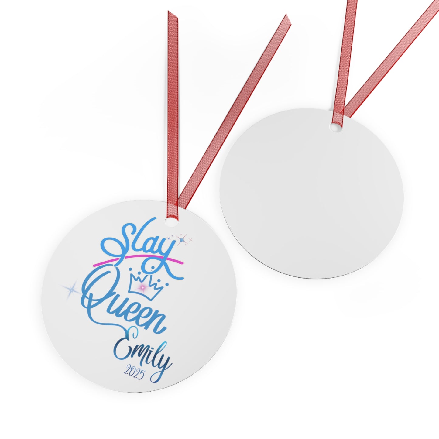 Personalized 'Slay Queen' Christmas Ornament, Teen/Tween Keepsake for Christmas