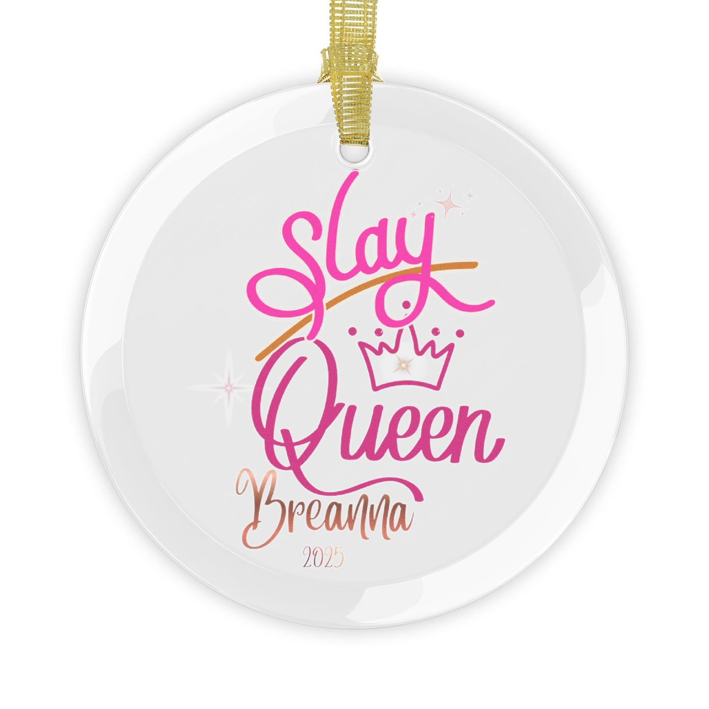 Personalized 'Slay Queen' Christmas Ornament, Teen/Tween Keepsake for Christmas