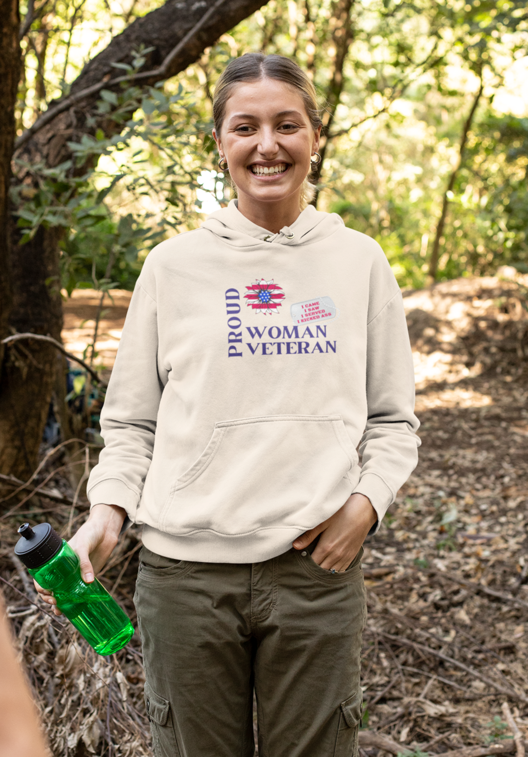 Hooded Sweatshirt PROUD WOMAN VETERAN